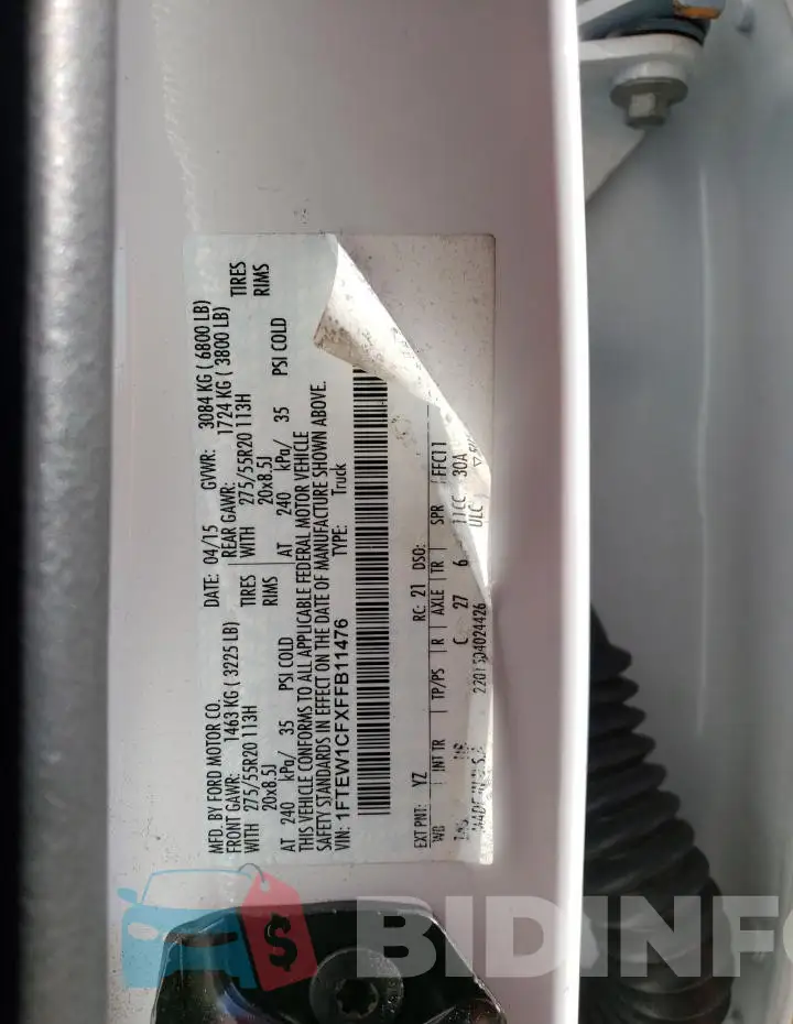 1FTEW1CFXFFB11476 Photo# 12