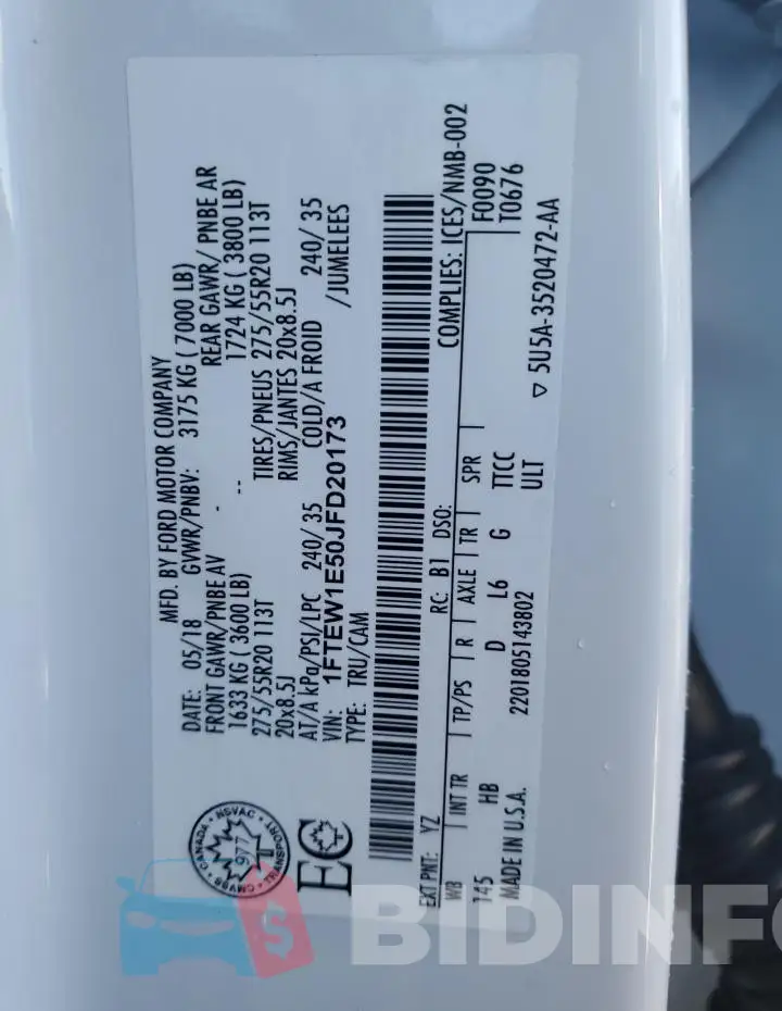 1FTEW1E50JFD20173 Photo# 12