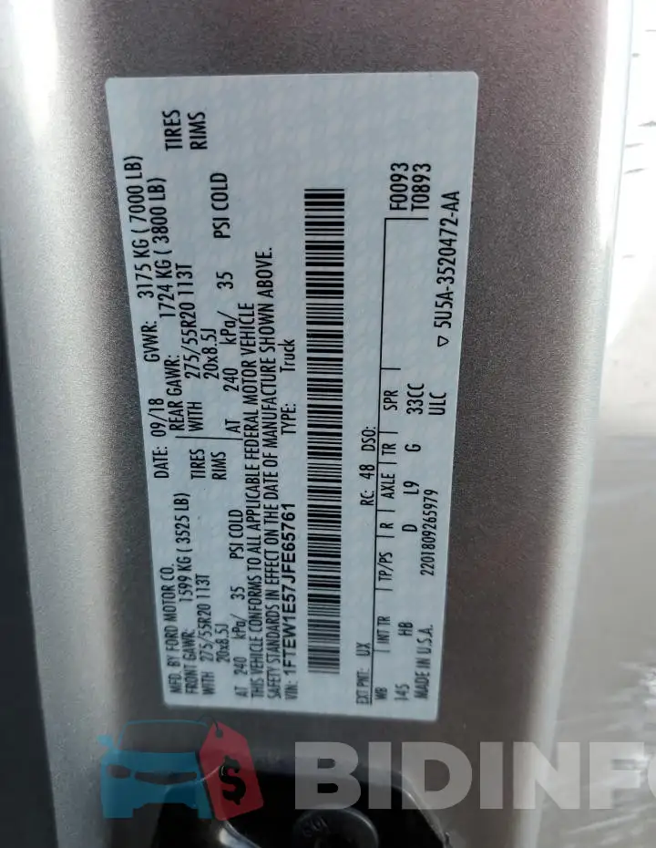 1FTEW1E57JFE65761 Photo# 12