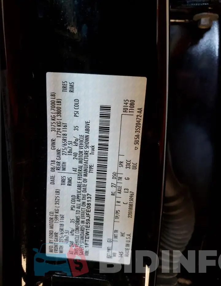1FTEW1E59JFE08137 Photo# 12