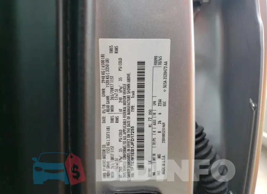 1FTEW1EB1JFD17255 Photo# 12