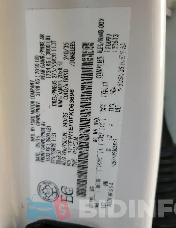 1FTFW1EF0FKD63696 Photo# 12
