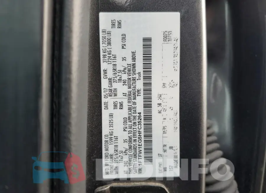 1FTFW1EG5HFC35264 Photo# 13