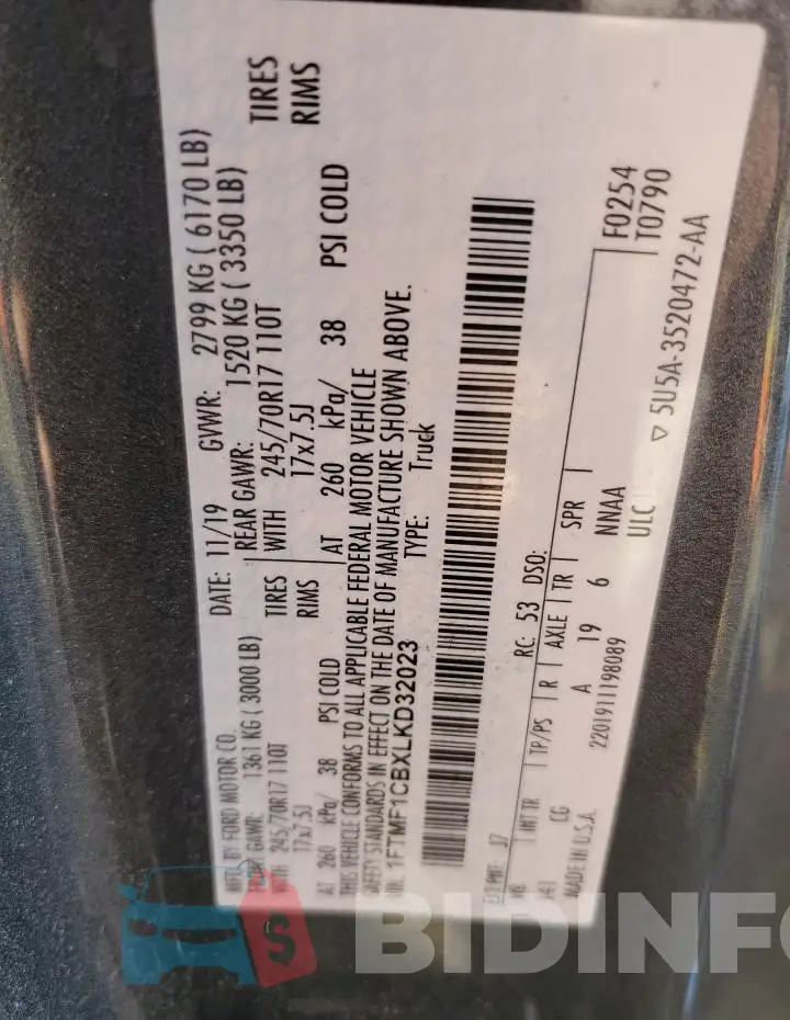 1FTMF1CBXLKD32023 Photo# 13