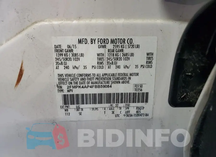2FMPK4AP4FBB59084 Photo# 12