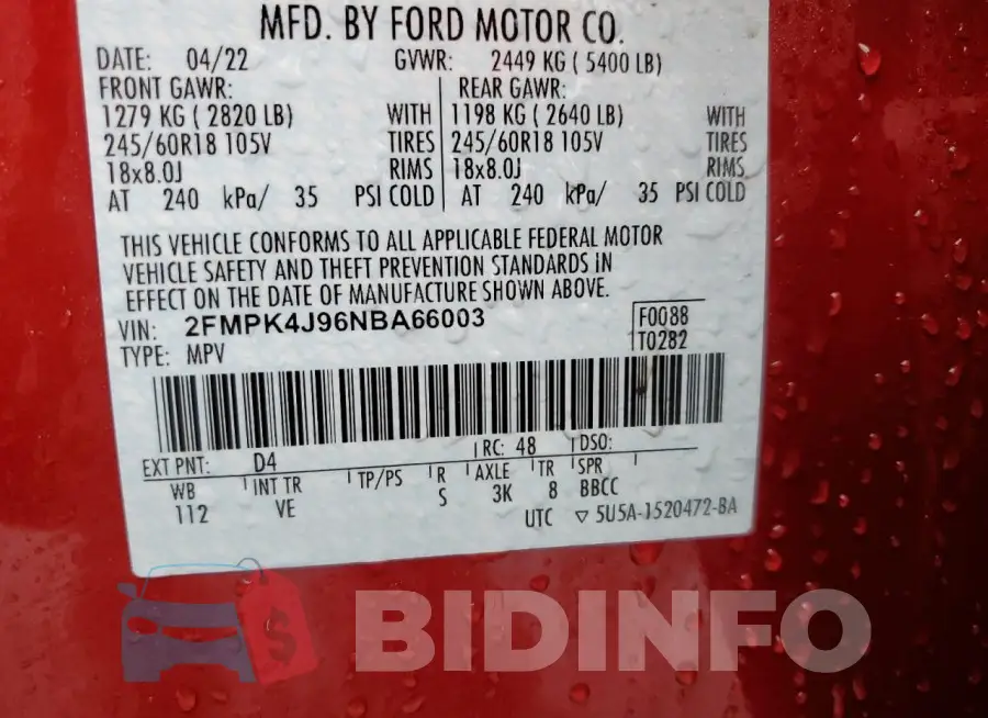 2FMPK4J96NBA66003 Photo# 12