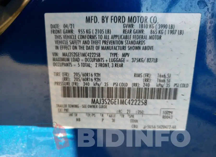 MAJ3S2GE1MC422258 Photo# 12