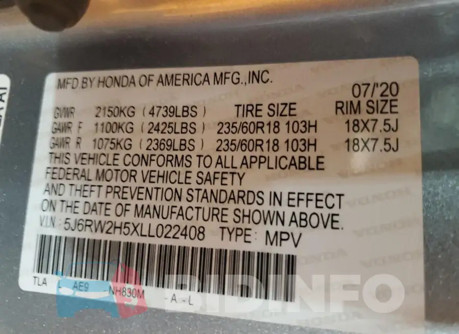 5J6RW2H5XLL022408 Photo# 12