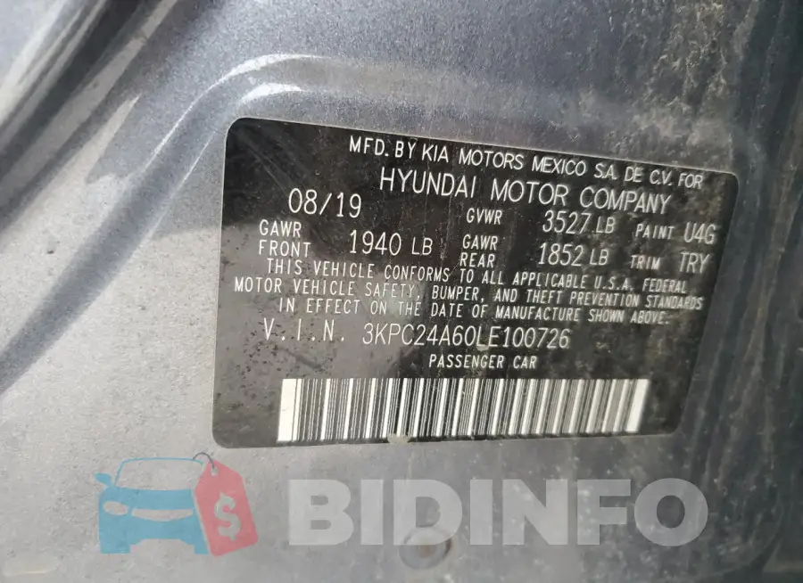 3KPC24A60LE100726 Photo# 12