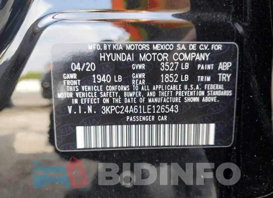 3KPC24A61LE126543 Photo# 12