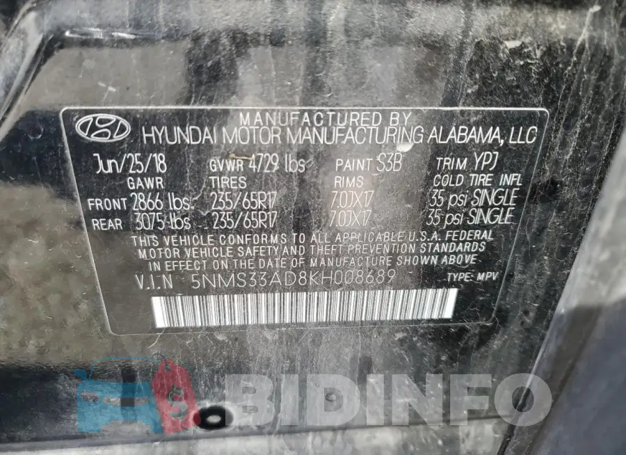 5NMS33AD8KH008689 Photo# 13