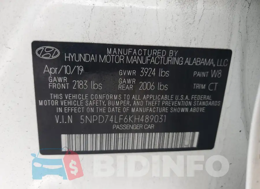 5NPD74LF6KH489031 Photo# 12