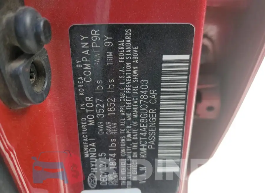 KMHCT4AE8GU078403 Photo# 13