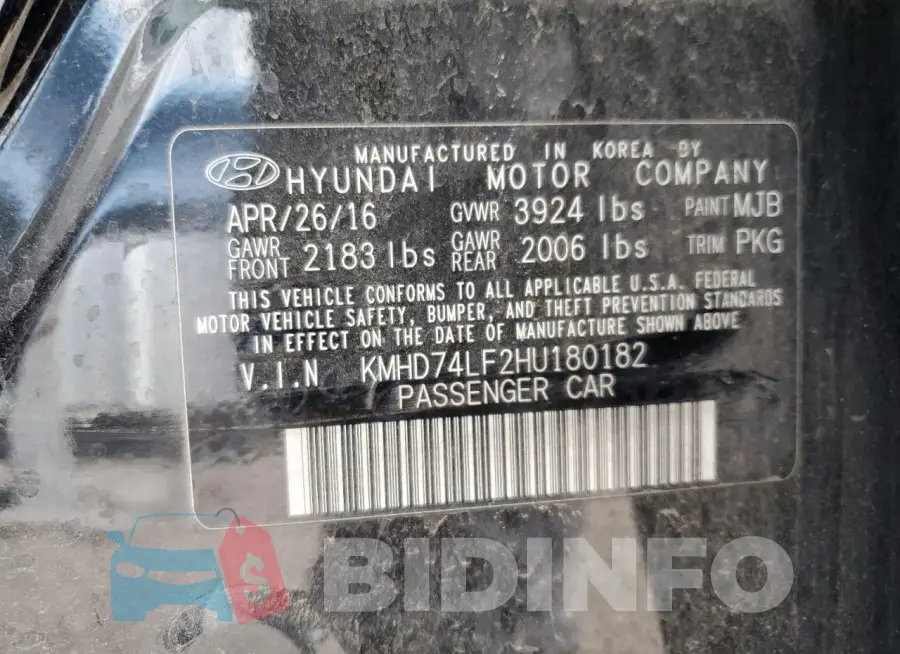KMHD74LF2HU180182 Photo# 12