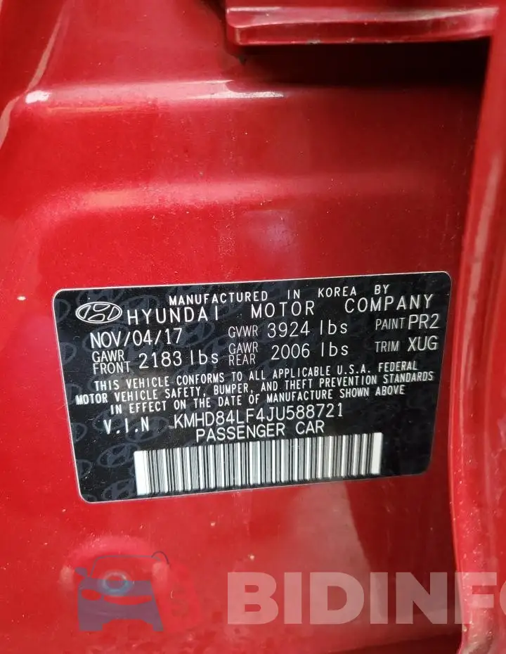 KMHD84LF4JU588721 Photo# 13