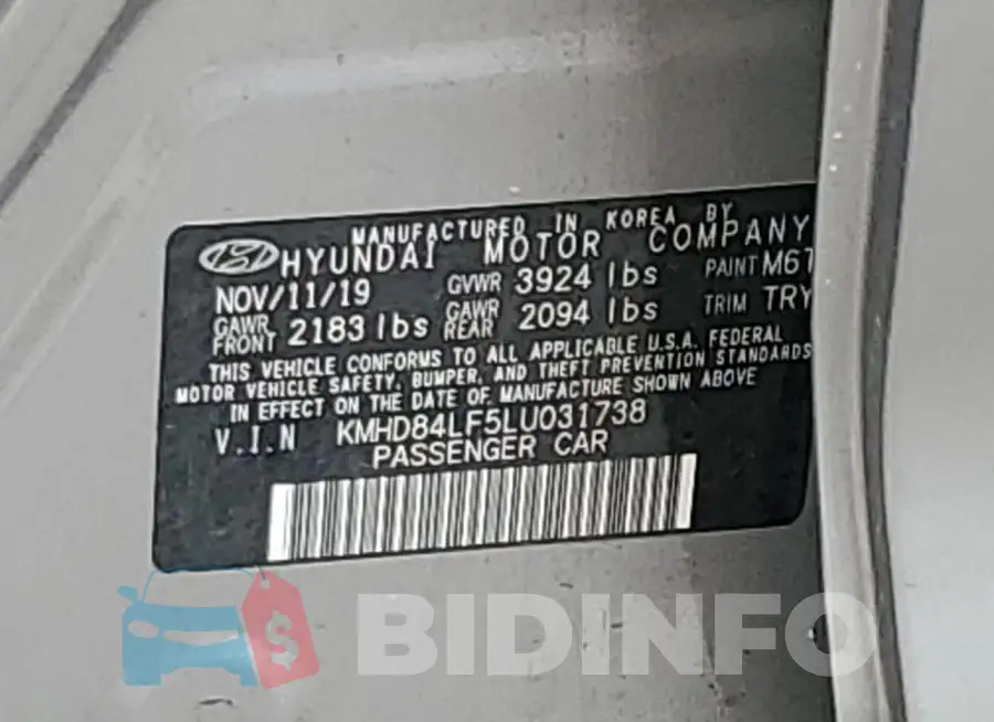 KMHD84LF5LU031738 Photo# 12