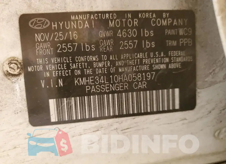 KMHE34L10HA058197 Photo# 13