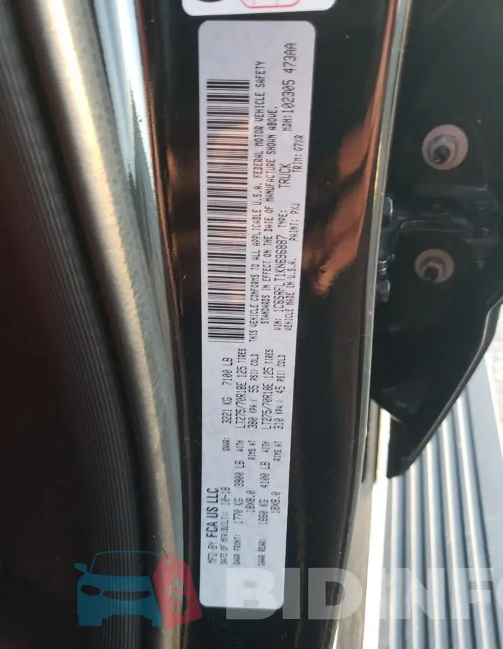 1C6SRFLT1KN696887 Photo# 12