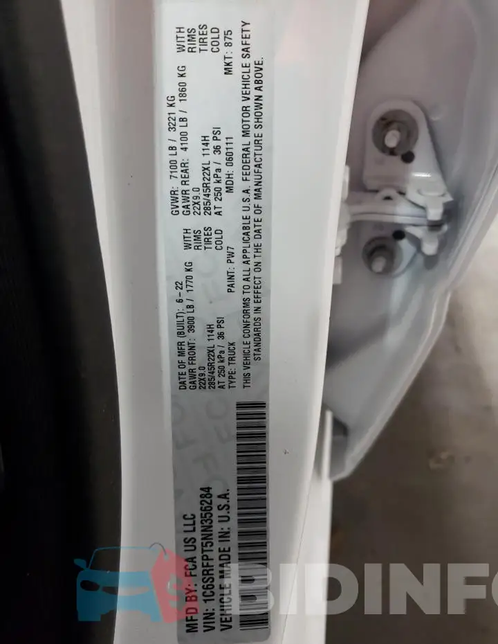1C6SRFPT5NN356284 Photo# 13