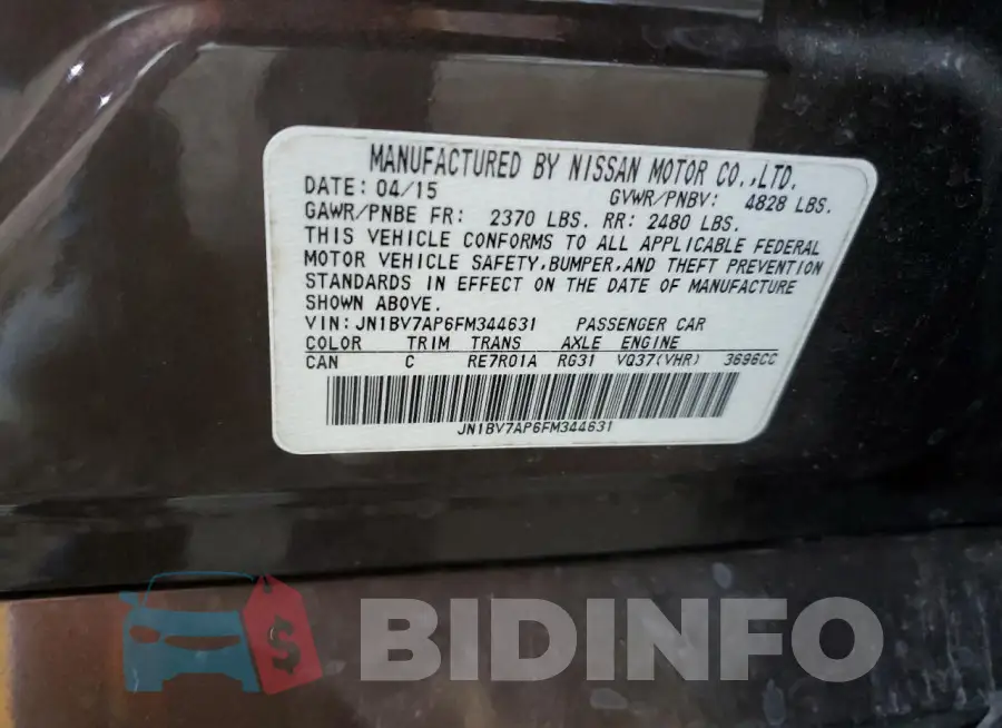 JN1BV7AP6FM344631 Photo# 13