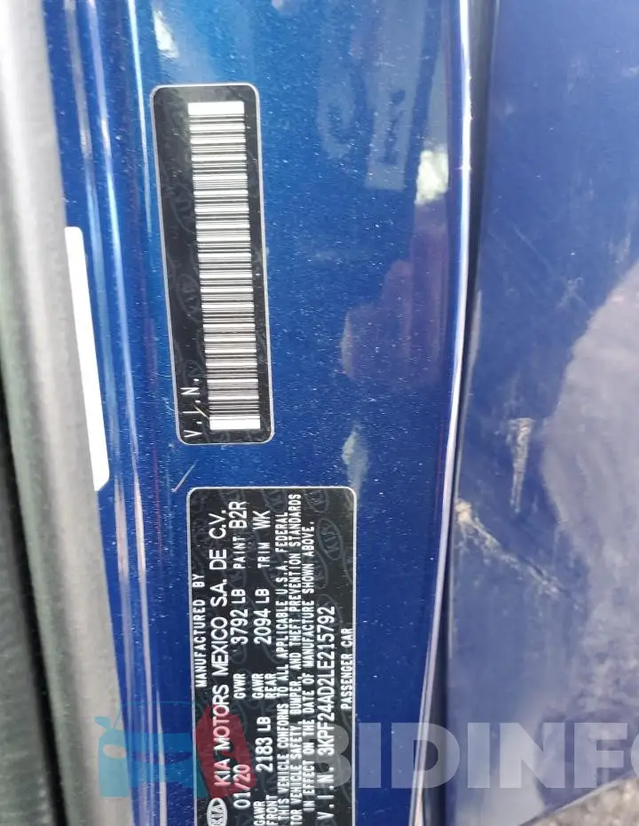3KPF24AD2LE215792 Photo# 13