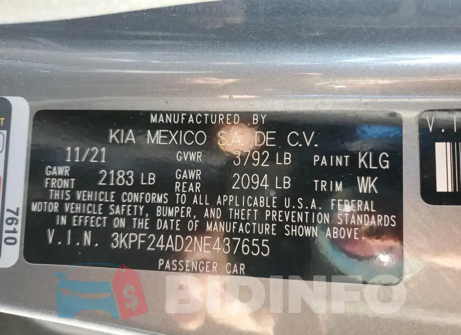 3KPF24AD2NE437655 Photo# 12