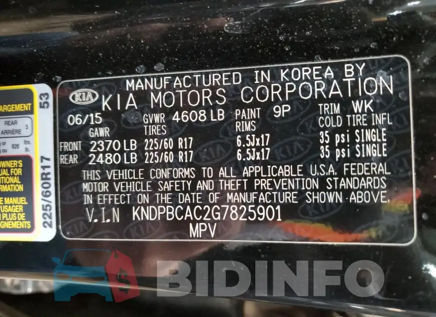 KNDPBCAC2G7825901 Photo# 12