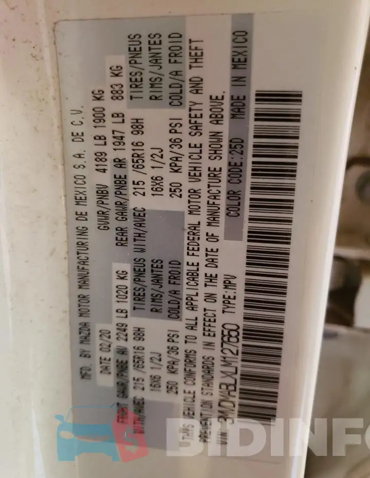 3MVDMABLXLM127650 Photo# 14