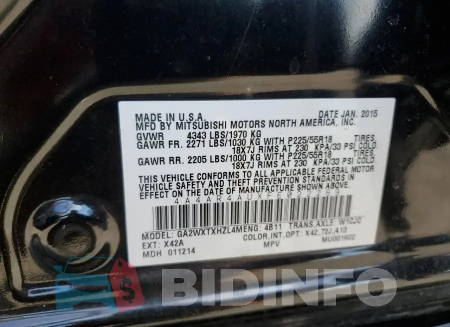 4A4AR4AUXFE022269 Photo# 12