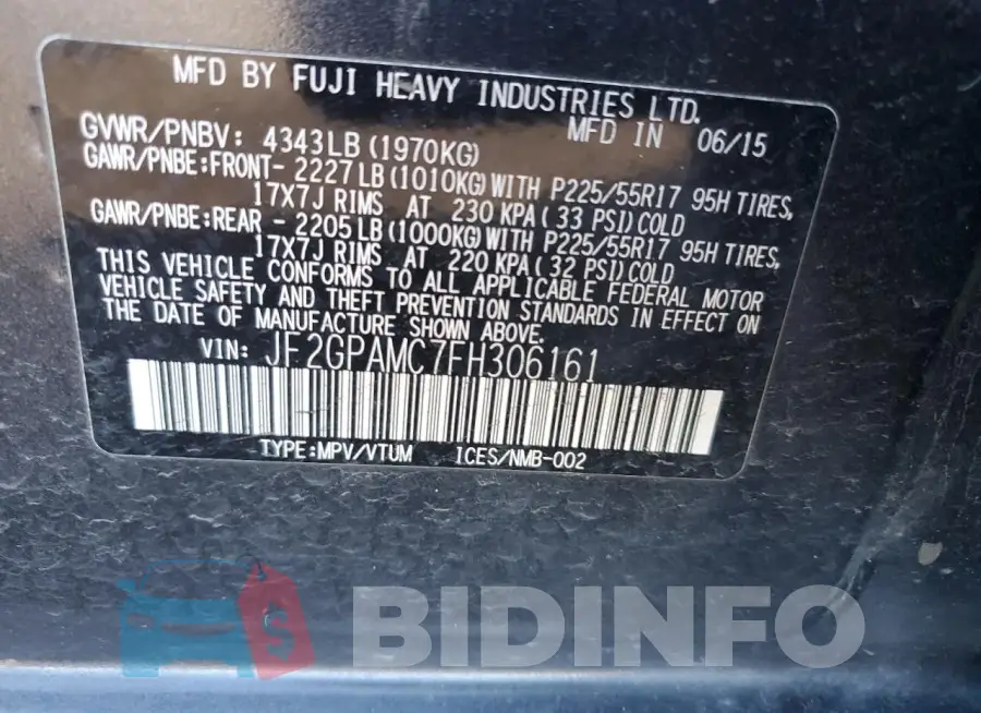 JF2GPAMC7FH306161 Photo# 13