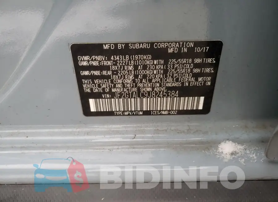 JF2GTALC9J8245384 Photo# 12