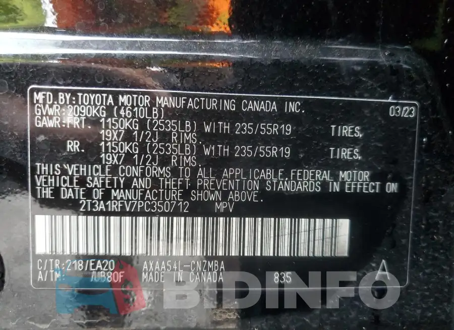2T3A1RFV7PC350712 Photo# 13