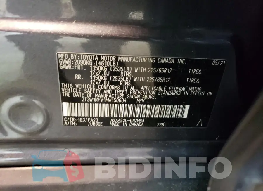 2T3W1RFV1MW150604 Photo# 12
