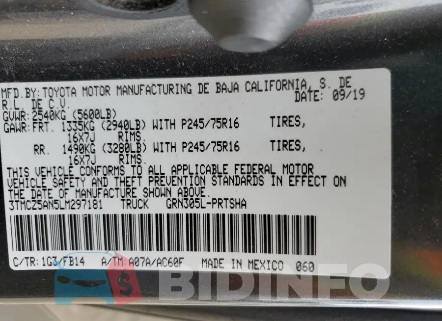 3TMCZ5AN5LM297181 Photo# 12