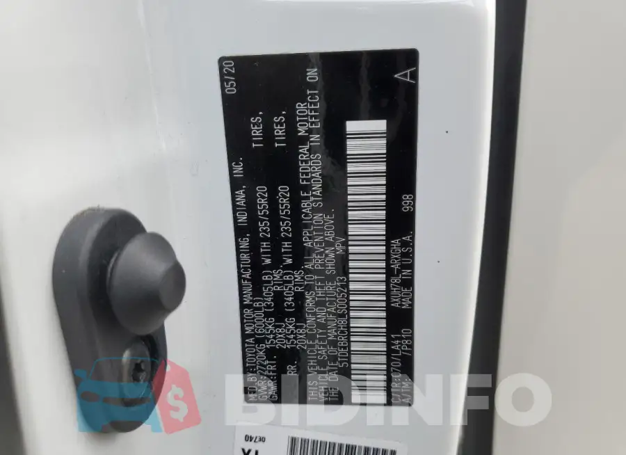 5TDEBRCH8LS005213 Photo# 14