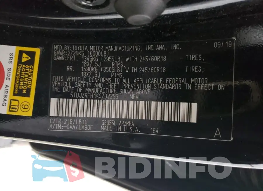 5TDJZRFH1KS732293 Photo# 13