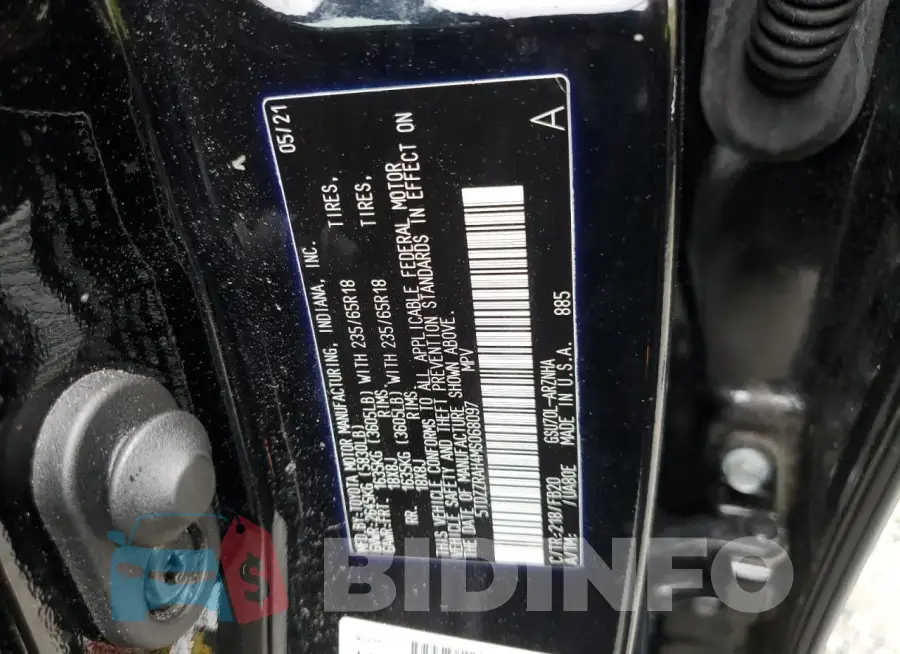 5TDZZRAH4MS068097 Photo# 13