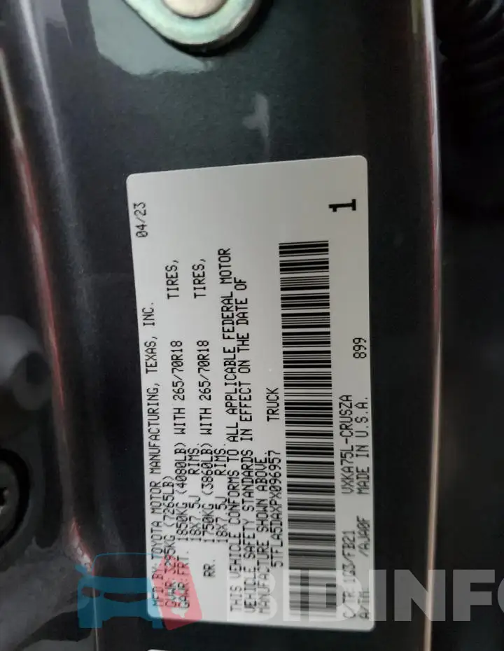 5TFLA5DAXPX096957 Photo# 12
