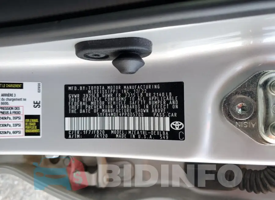 5YFB4MDE4PP005700 Photo# 13