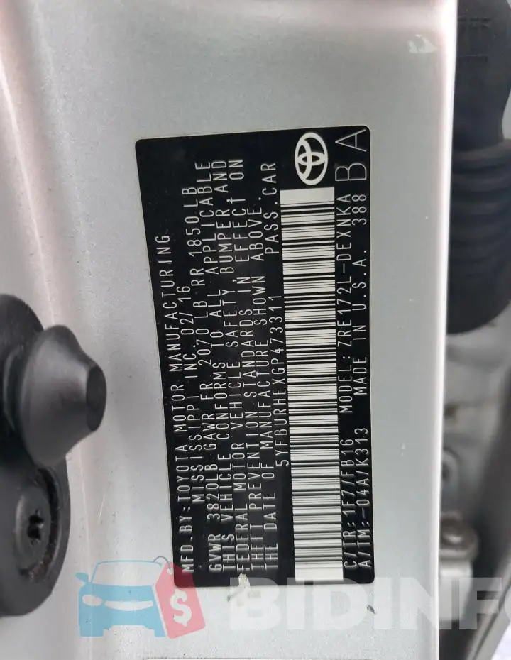 5YFBURHEXGP473311 Photo# 12