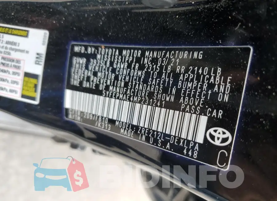 5YFEPMAE4MP231241 Photo# 12