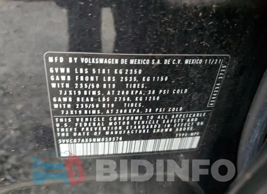 3VVCB7AX5NM039376 Photo# 12