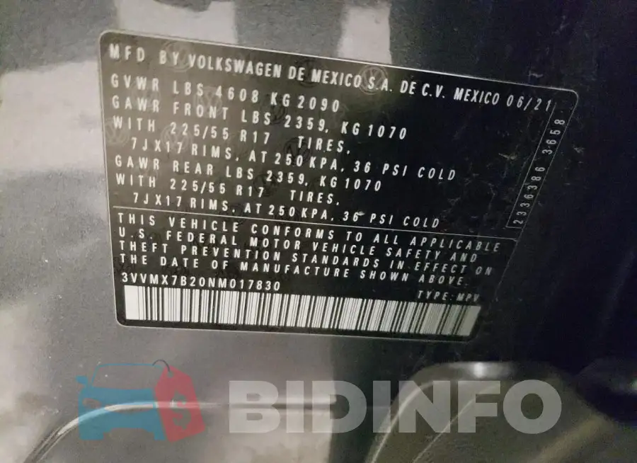 3VVMX7B20NM017830 Photo# 12