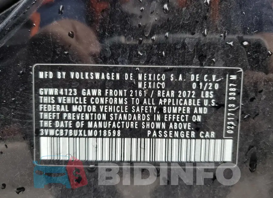 3VWCB7BUXLM018598 Photo# 12