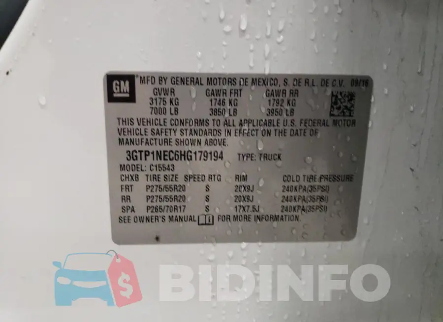 3GTP1NEC6HG179194 Photo# 12