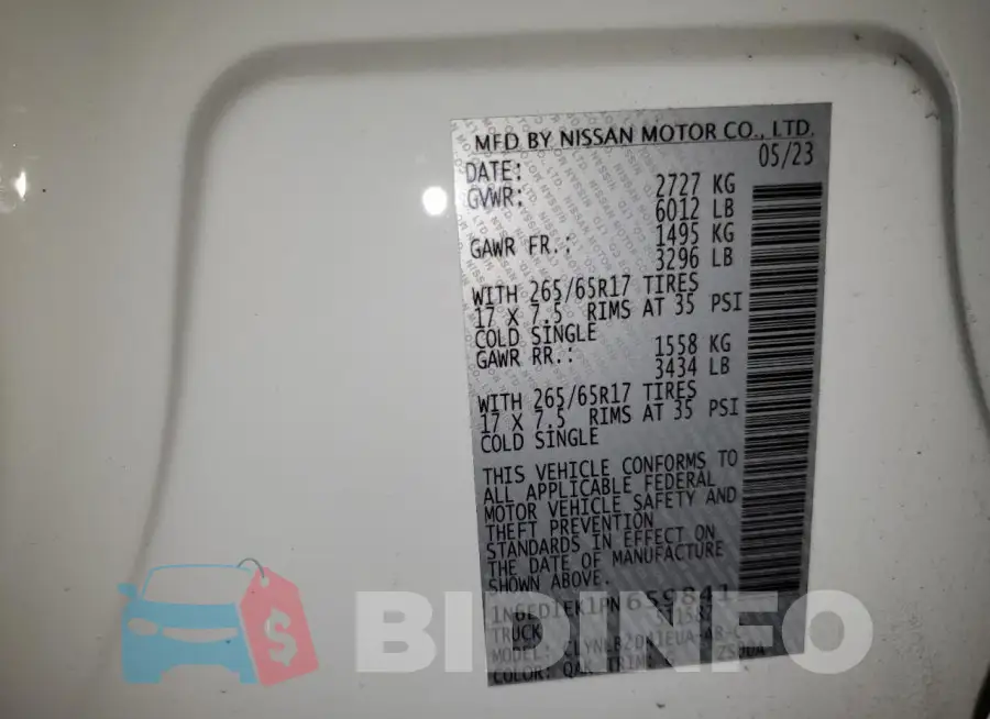 1N6ED1EK1PN659841 Photo# 12
