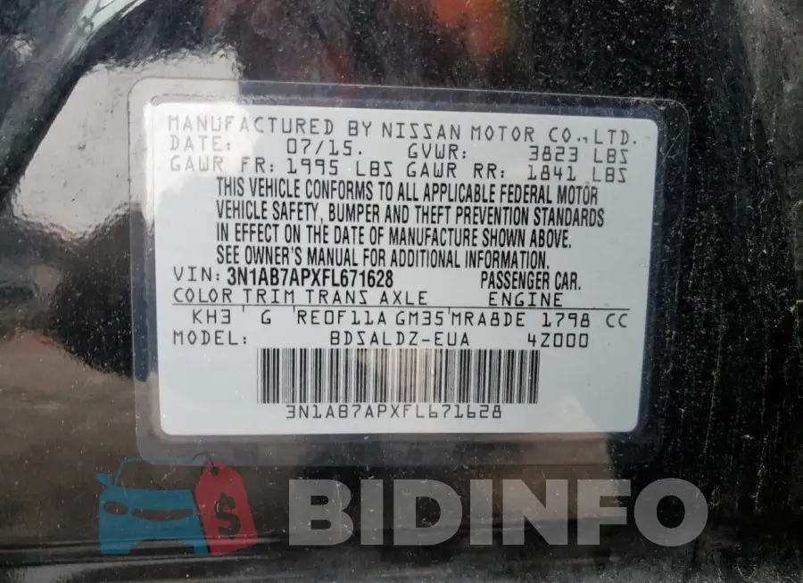 3N1AB7APXFL671628 Photo# 12
