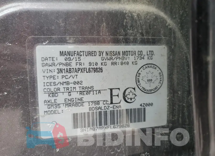 3N1AB7APXFL679826 Photo# 12