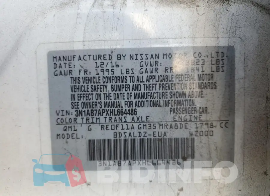 3N1AB7APXHL664486 Photo# 12