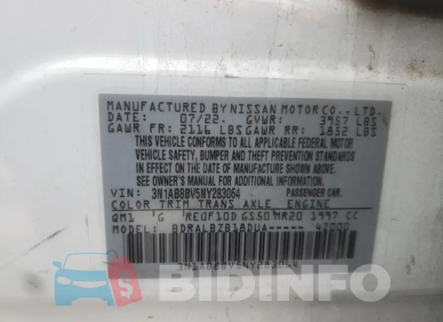 3N1AB8BV5NY283064 Photo# 13